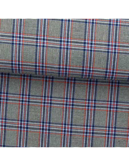 Tessuti scozzesi tartan alla moda - Blu, nero e arancione