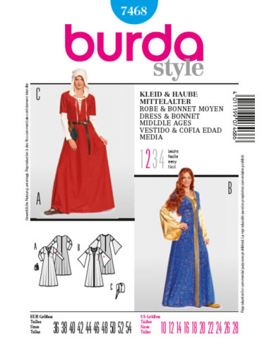 Modello di abito storico - Burda 7468