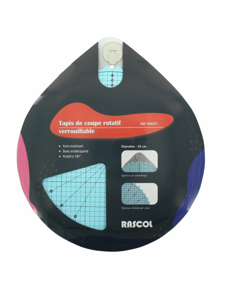 Tappetino da taglio autorigenerante rotante bloccabile Rascol 35 cm