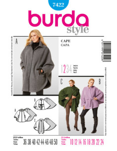 Modello di mantello - Burda 7422