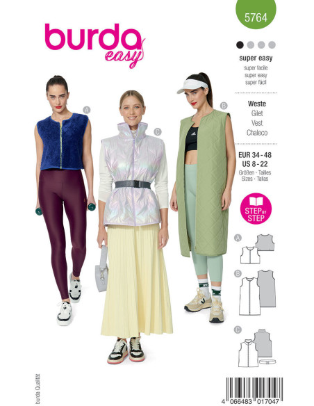 Modello di gilet - Burda 5764