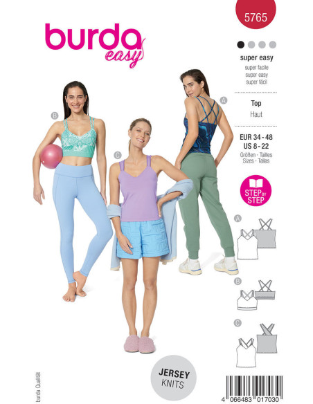 Modello di top - Burda 5765
