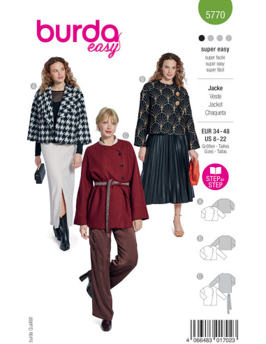Modello di giacca - Burda 5770