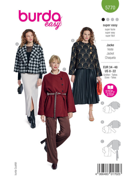Modello di giacca - Burda 5770