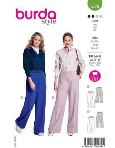 Modello di pantaloni - Burda 5778