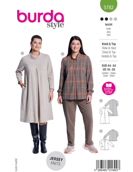 Modello di abito e maglione - Burda 5782