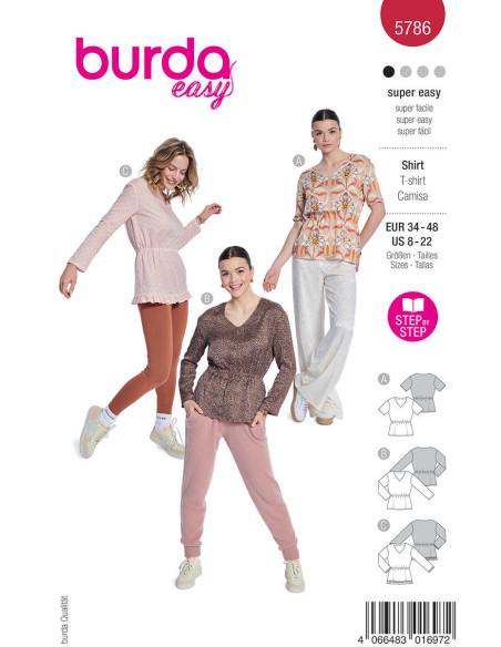 Modello di T-shirt - Burda 5786