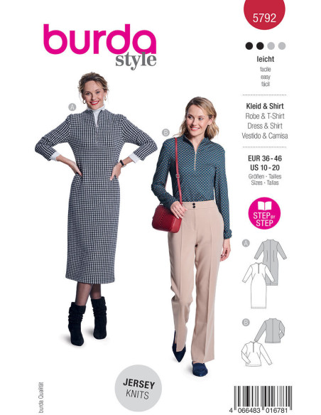 Modello di abito e T-shirt - Burda 5792