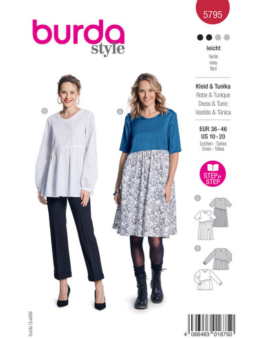 Modello di abito e tunica - Burda 5795