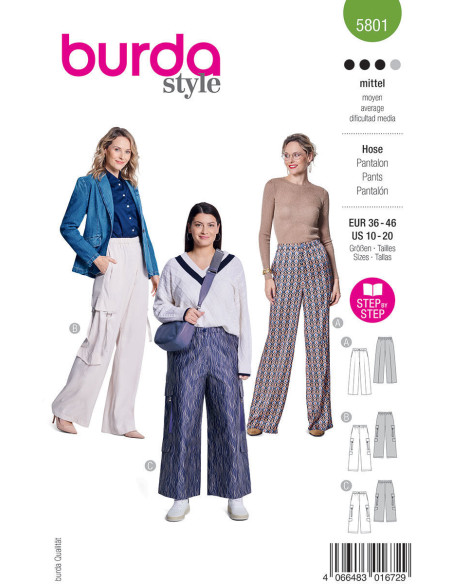 Modello di pantaloni - Burda 5801