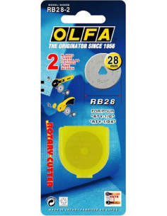 2 lame di ricambio per cutter Olfa - 28 mm