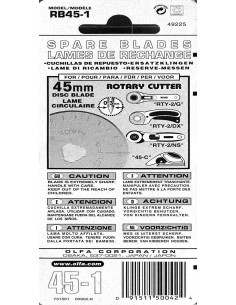 1 lama di ricambio per cutter Olfa - 45 mm 2