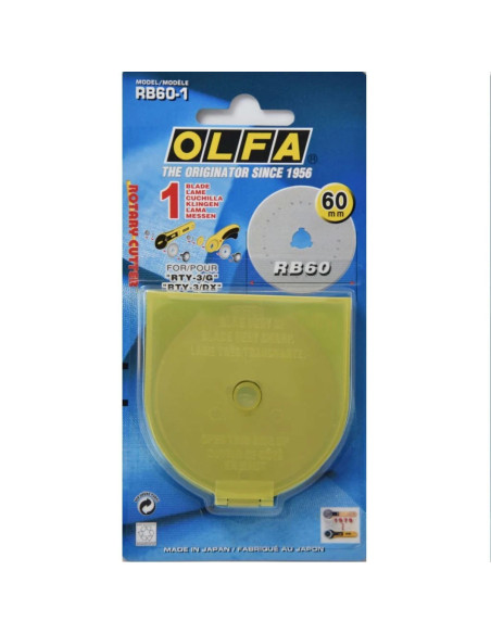 1 lama di ricambio per cutter Olfa - 60 mm