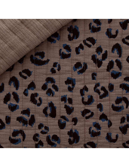 Tessuto di cotone trapuntato - Fauve taupe