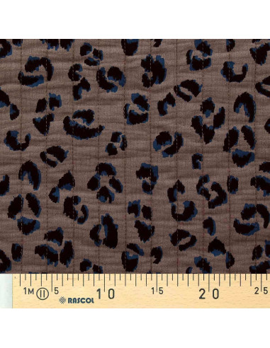 Tessuto di cotone trapuntato - Fauve taupe