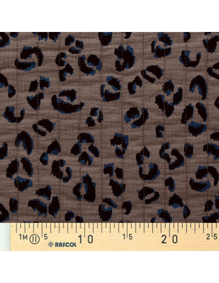 Tessuto di cotone trapuntato - Fauve taupe
