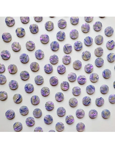 Confezione di 15 bottoni in bioresina 15 mm 4 fori - Quarzo 2