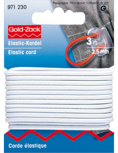 Corda elastica bianca