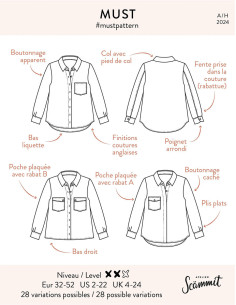 Modello di camicia Must - Atelier Scämmit 2