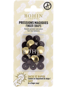 Bottoni a pressione magici senza pinza 14 mm - Finitura in metallo oro