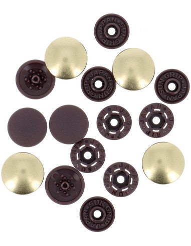 Bottoni a pressione magici senza pinza 14 mm - Finitura in metallo oro