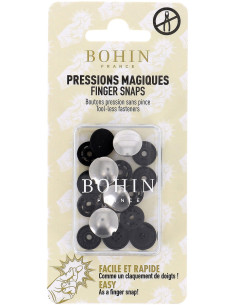 Bottoni a pressione magici senza pinza 14 mm - Finitura in metallo argentato