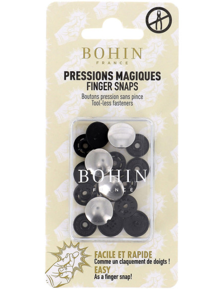 Bottoni a pressione magici senza pinza 14 mm - Finitura in metallo argentato