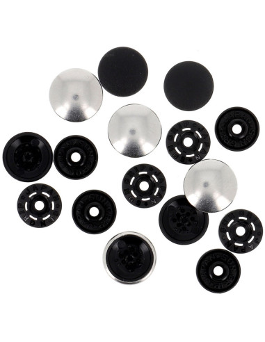 Bottoni a pressione magici senza pinza 14 mm - Finitura in metallo argentato