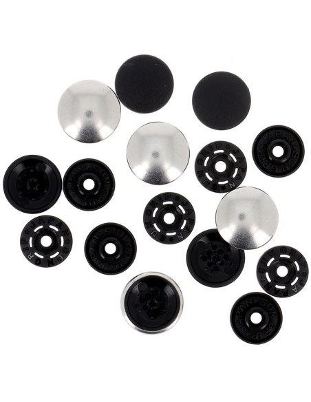 Bottoni a pressione magici senza pinza 14 mm - Finitura in metallo argentato