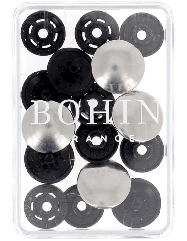 Bottoni a pressione magici senza pinza 14 mm - Finitura in metallo argentato