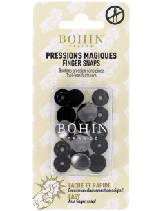 Bottoni a pressione magici senza pinza 14 mm - Finitura metallo canna di fucile