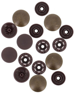 Bottoni a pressione magici senza pinza 14 mm - Finitura in metallo rame 2