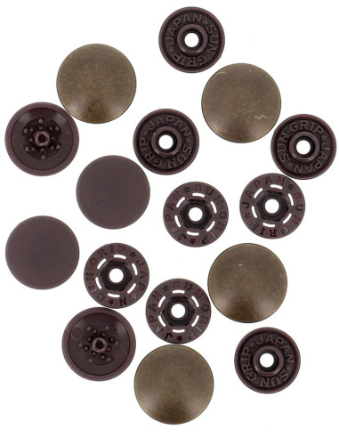 Bottoni a pressione magici senza pinza 14 mm - Finitura in metallo rame