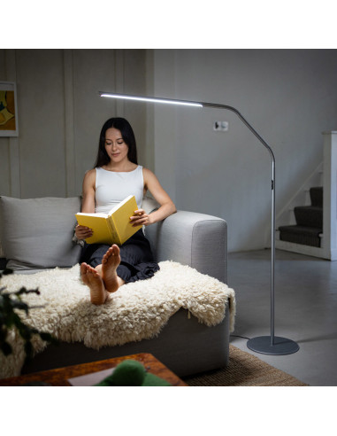 Lampada da terra Daylight Slimline 4 - Grigio ghiaccio
