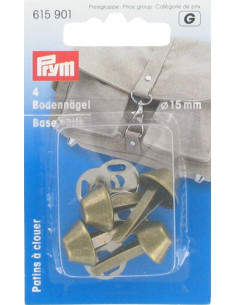 Set di 4 piedini per borse 15 mm - Ottone antico