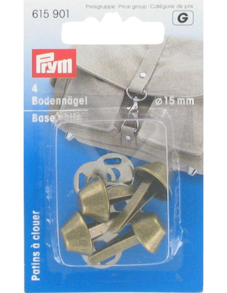 Set di 4 piedini per borse 15 mm - Ottone antico