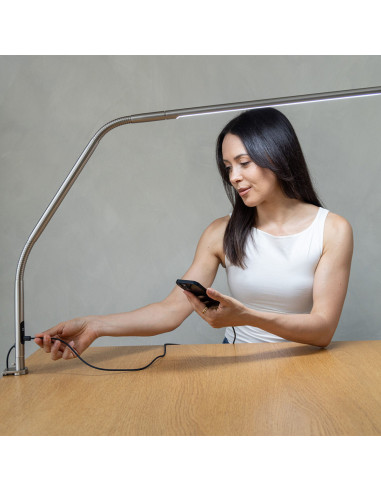 Lampada da tavolo Daylight Design Slimline 4 - Acciaio spazzolato