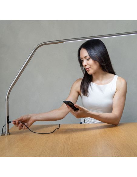 Lampada da tavolo Daylight Design Slimline 4 - Acciaio spazzolato