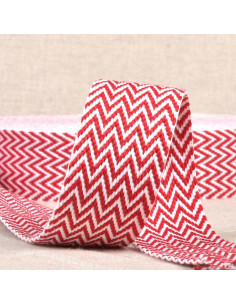 Cinghia a chevron - Rosso e bianco