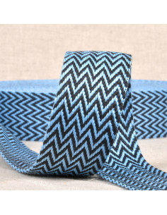 Cinghia a chevron - Blu e nero