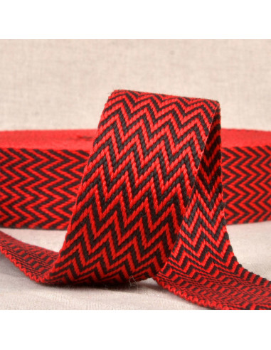 Cinghia a chevron - Rosso e nero