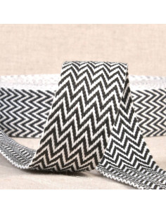 Cinghia a chevron - Nero e bianco