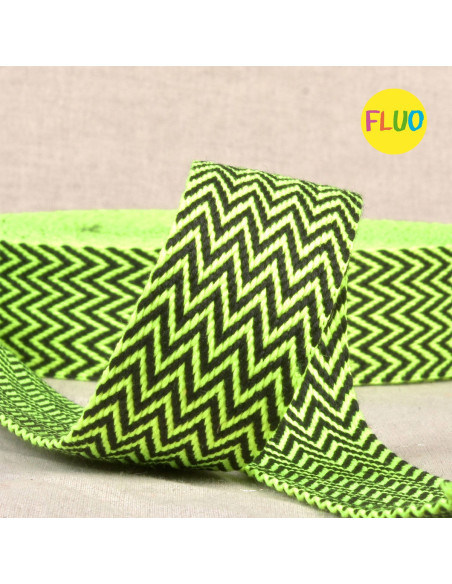 Cinghia a chevron - Giallo fluo e nero