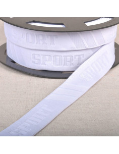 Elastico boxer sport in rilievo - Bianco