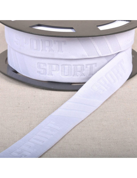 Elastico boxer sport in rilievo - Bianco