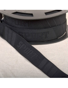 Elastico boxer sport in rilievo - Nero