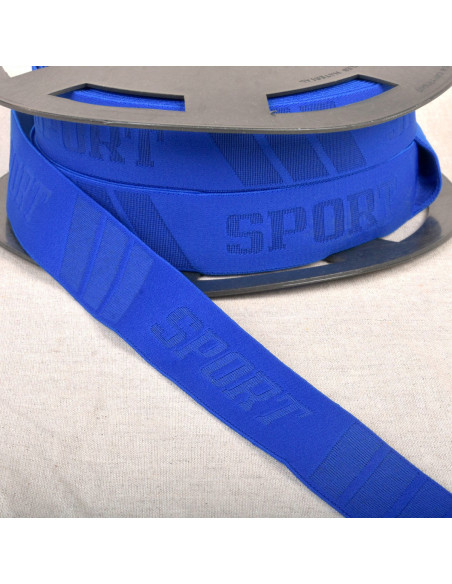Boxer sportivo elasticizzato in rilievo - Blu reale