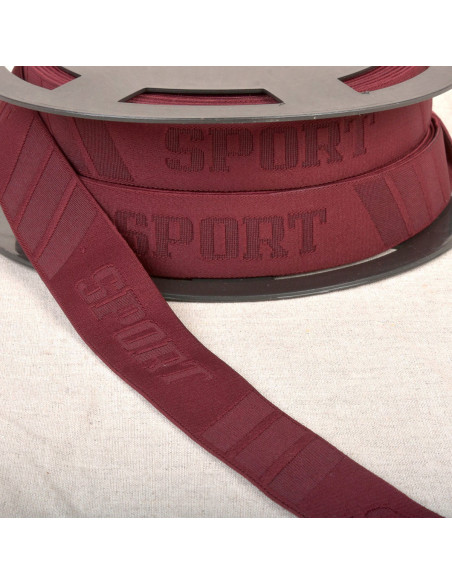 Elastico boxer sport in rilievo - Bordeaux