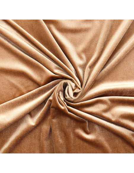 Tessuto velluto elasticizzato - Oro scuro