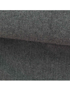 Tessuto di lana tweed per cappotto - Grigio medio